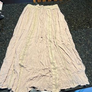 Onetheland Tan Maxi Skirt